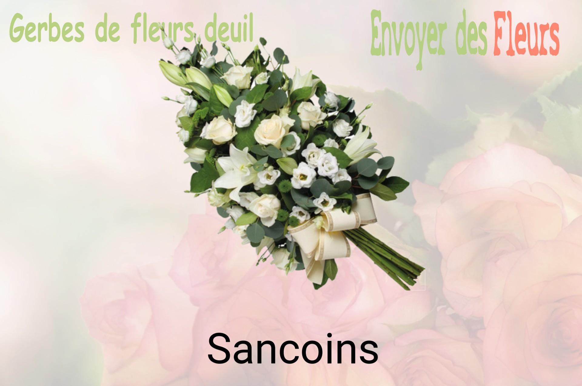 Gerbe de fleurs de deuil livrée à Sancoins